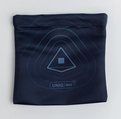 Тканевый мешок с печатью чёрный, 15*15, с магнитной застёжкой