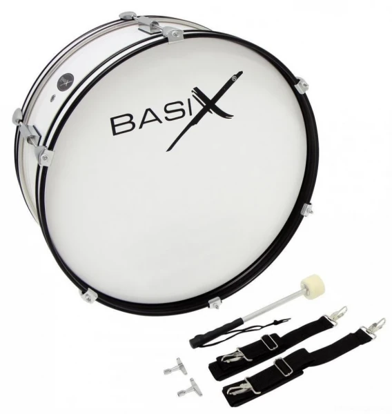 BASIX Junior Bass Drum 22х7" бас-барабан маршевый с ремнем и колотушкой