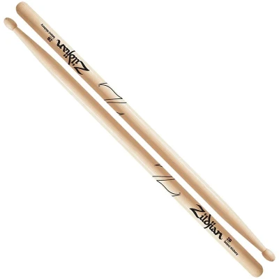 ZILDJIAN Z2B 2B барабанные палочки с деревянным наконечником, материал: орех