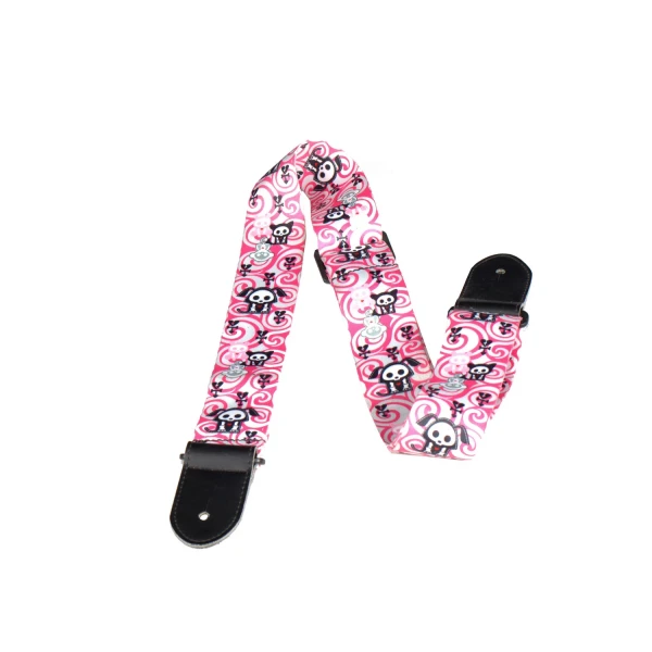 Perri's LPCSA-1114 SKELANIMALS PINK - ремень для гитары полиэстер
