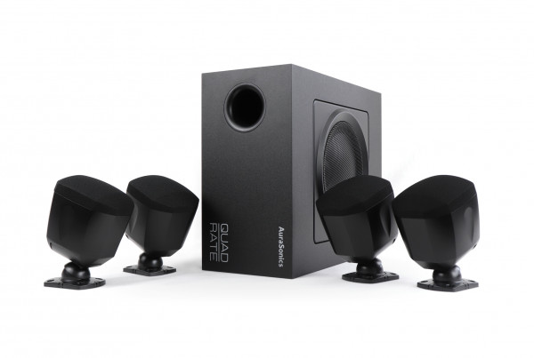 Комплект сабвуфер 6,5 и 4 сателлита 3 AuraSonics QUADRATE-BK черный