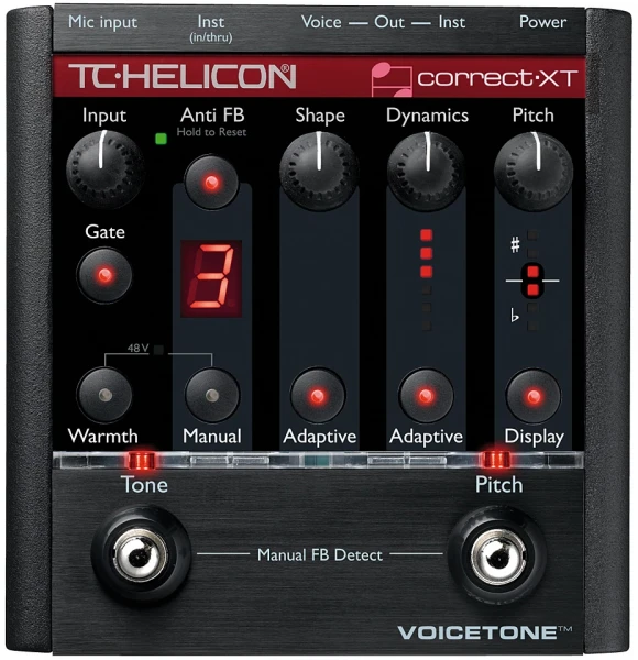 TC HELICON VoiceTone Correct XT напольная вокальная педаль эффекта коррекции тона