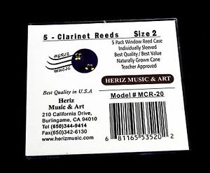 Трости для кларнета HERIZ MUSIC MCR-20 №2 5шт.