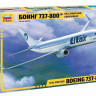 Сборная модель ZVEZDA Пассажирский авиалайнер Боинг 737-800, 1/144