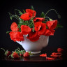 Картина мозаикой 30х30 АЛЫЕ МАКИ (квадр. эл-ты) (29 цветов)