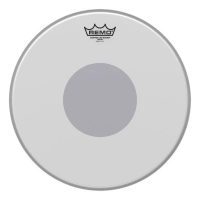 REMO CS-0114-10 CONTROLLED SOUND 14' COATED BOTTOM BLACK DOT матовый пластик с черным центром