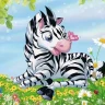 Алмазная мозаика 15х20 Маленькая зебра (13 цветов)