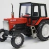 Сувенирная модель трактора МТЗ-82 "Люкс-2" металл (красный с бел.кабиной) 1:43