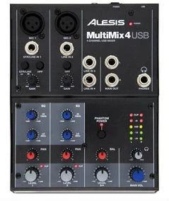 ALESIS MULTIMIX 4 USB FX четырехканальный настольный микшер с встроенным цифровым интерфейсом USB