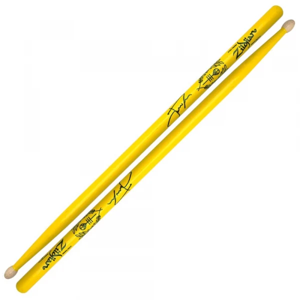 ZILDJIAN ZASJD2 JOSH DUN 2 ARTIST SERIES барабанные палочки с деревянным наконечником, материал: орех, цвет желтый