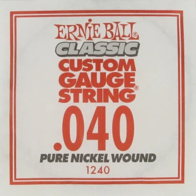 Ernie Ball 1240 калибр.040 одиночная для электрогитары/акустической гитары