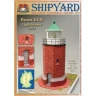 Сборная картонная модель Shipyard маяк Rotes Kliff Lighthouse (№60), 1/87