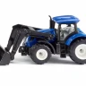 Трактор Siku 1396 New-Holland TTV 7150, с фронтальным погрузчиком, синий