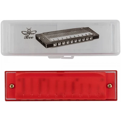 Губная гармошка диатоническая BEE DF10A-3 RED