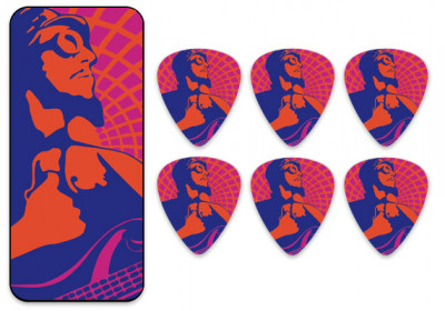 DUNLOP LСРPТ01М Les Claypool Набор медиаторов в жестяном коробке, средней жесткости (6шт)