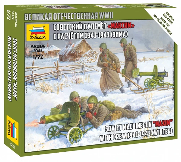 Советские пулемётчики в зимней форме 1/72
