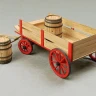 Сборная картонная модель Shipyard телега с бочками (№80), 1/72