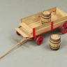 Сборная картонная модель Shipyard телега с бочками (№81), 1/96