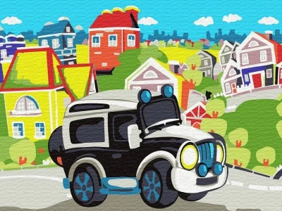 Набор юного художника 20х30 В СКАЗОЧНОМ ГОРОДКЕ  (15 цветов)