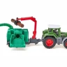 Трактор Siku 1675 с щеподробилкой, 7 см, зеленый