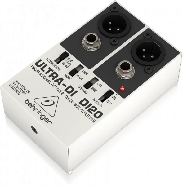 Директ бокс Behringer DI20 2-канальный активный/ сплиттер