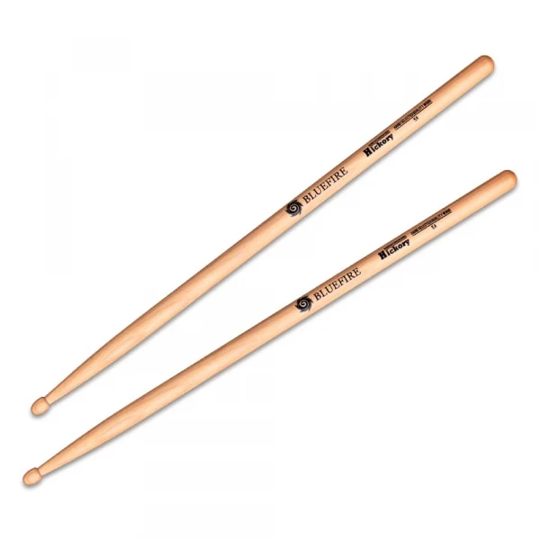 Барабанные палочки HUN Blue Fire series Natural Hickory орех, деревянный наконечник