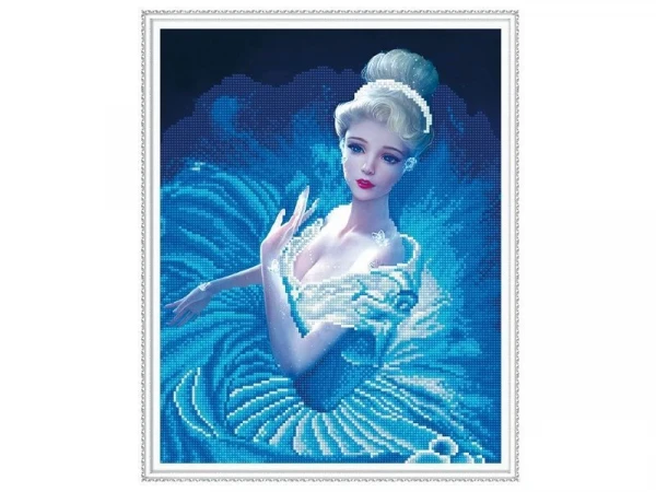 Алмазная мозаика с нанесенной рамкой 40х50 В ВИХРЕ ТАНЦА (12 цветов)