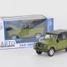 Машина "АВТОПАНОРАМА" УАЗ-469 1/24 в/к 22*12*11 см, защитный-зеленый