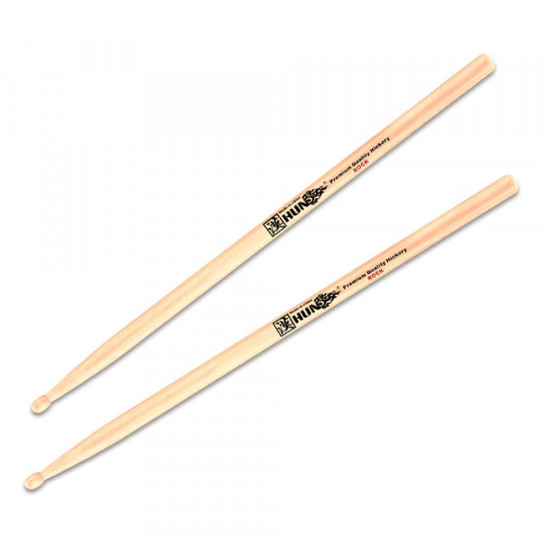 Барабанные палочки HUN Rock Hickory Series орех, деревянный наконечник