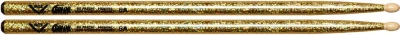VATER VCG5AW 5A Gold Sparkle барабанные палочки, материал: орех, деревянная головка, цвет: золото