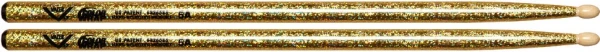 VATER VCG5AW 5A Gold Sparkle барабанные палочки, материал: орех, деревянная головка, цвет: золото