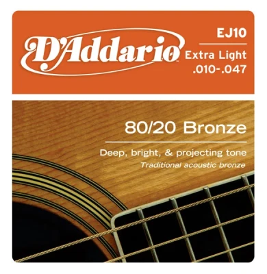 D'Addario EJ10 Набор 6 струн для акустической гитары