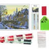 Алмазная мозаика с нанесенной рамкой 40х50 ЗИМНИЙ ВЕЧЕР  (26 цветов)
