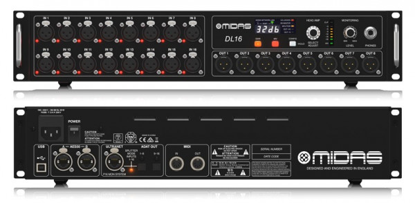Блок входов/выходов MIDAS DL16 16/8