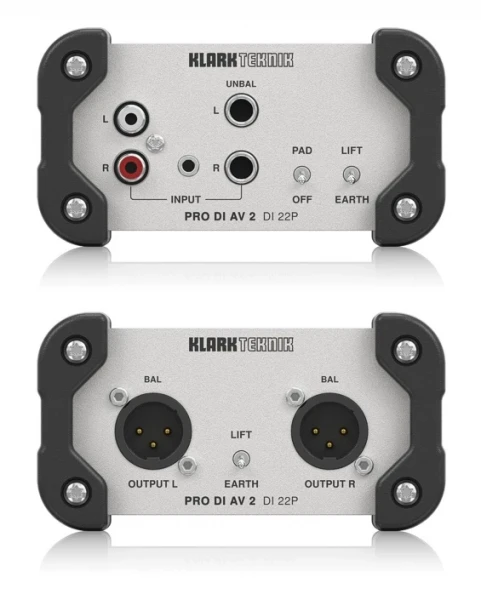 Директ бокс KLARK TEKNIK DI 22P пассивный стерео