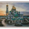Картина мозаикой с нанесенной рамкой 40х50 НОВОИЕРУСАЛИМСКИЙ МОНАСТЫРЬ (36 цветов)