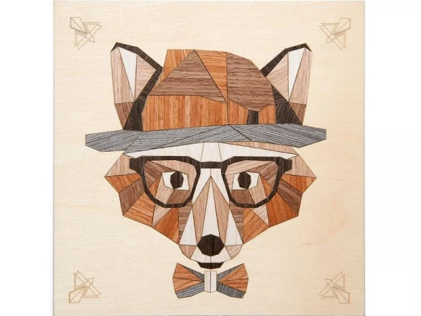 МАРКЕТРИ Картина на дереве 20Х20 СЭР ЛИС