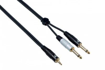 Кабель готовый BESPECO EAYMSJ1000 JACK stereo 3.5 мм SS70BK-2 x JACK 6.3 мм S60BKB/S60BKR 10 м