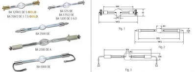 SYLVANIA BA1200 DE S7.2 gold (0023 газоразрядная лампа 1200 Вт укороченная SFc10 , 7200k