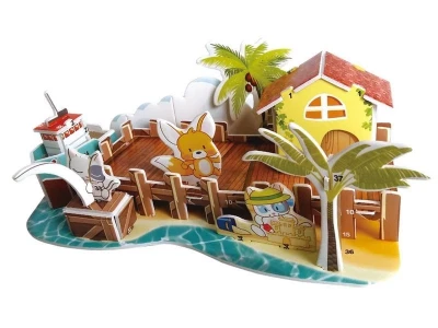 3D пазл из пенокартона РЫБАЦКАЯ ПРИСТАНЬ (МИНИ СЕРИЯ) (22 детали)