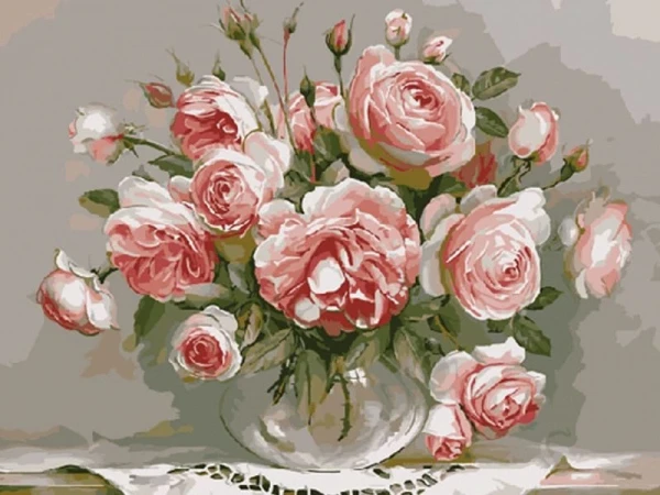 Картина по номерам 40х50 Бузин. Розовый вечер (21 цвет)