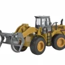 Металлический фронтальный погрузчик бревен HUI NA TOYS 1/40