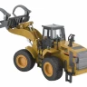 Металлический фронтальный погрузчик бревен HUI NA TOYS 1/40