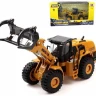 Металлический фронтальный погрузчик бревен HUI NA TOYS 1/50
