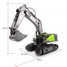 Радиоуправляемый экскаватор HUI NA TOYS 2.4G 22CH 1/14, зеленый RTR