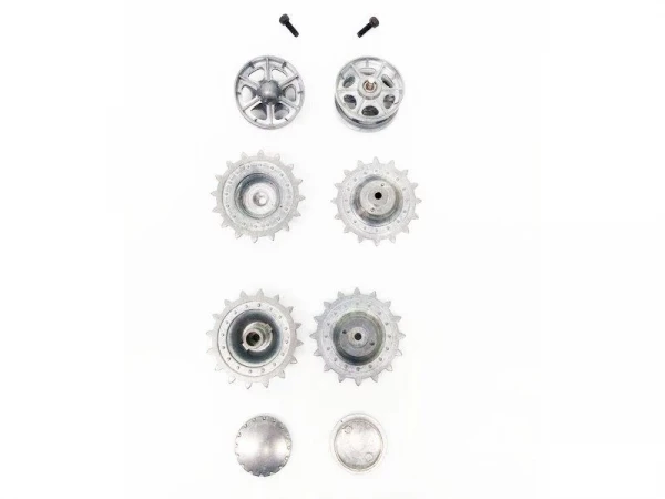 Ведущая звездочка 2 шт и ленивец 2 штуки для танка КВ-1 и КВ-2 (металл)