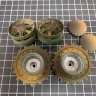 Ведущая звездочка 2 шт и ленивец 2 штуки для танка КВ-1 и КВ-2 (металл)
