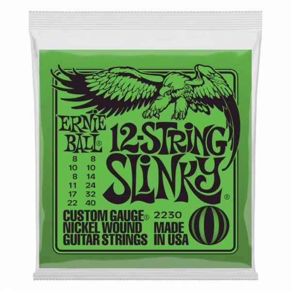 ERNIE BALL 2230 (8-40) струны для 12-струнной электрогитары