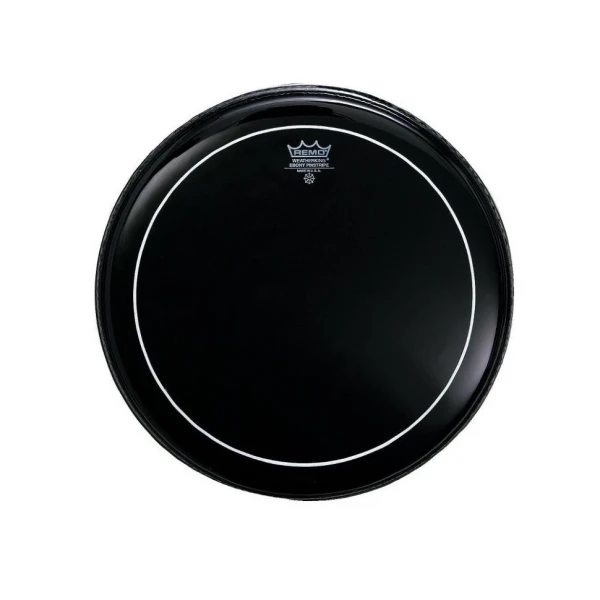 REMO ES-1624-PS Bass, Pinstripe, Ebony, 24'' пластик