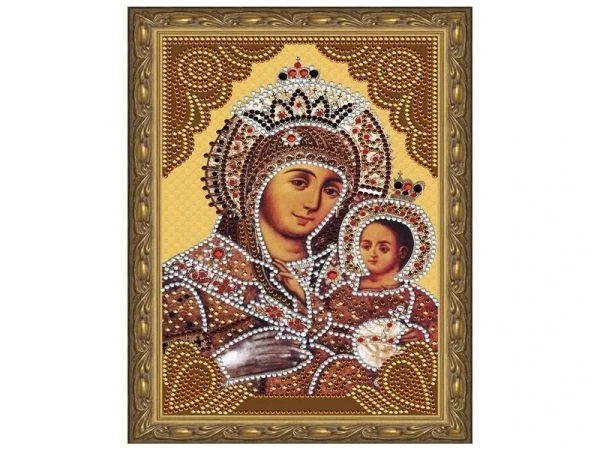 Алмазная 5D мозаика с нанесенной рамкой 20х30 ВИФЛЕЕМСКАЯ БОЖИЯ МАТЕРЬ (10  цветов)